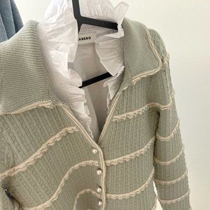 Sandro stitched knitted cardigan